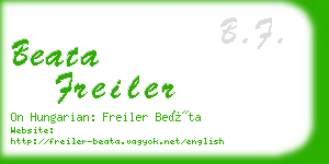 beata freiler business card